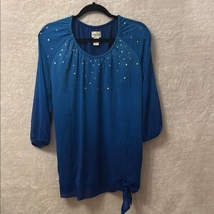 Chico's Blue Blouse with Elegant Design
